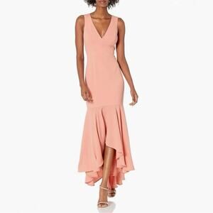 NWT Dress the Population Demi Plunging Hi-lo Mermaid Stretch Dress XXS